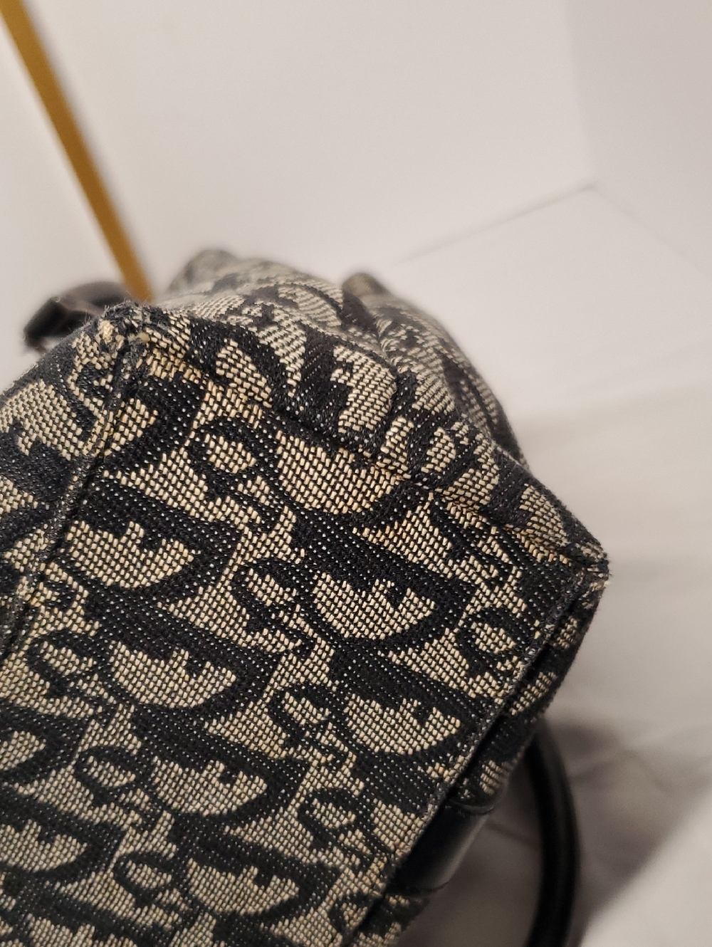 Christian Dior Black and Beige Jacquard Monogram Tote - Picture 6 of 15
